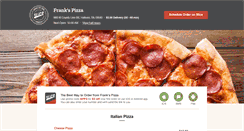 Desktop Screenshot of myfrankspizza.com